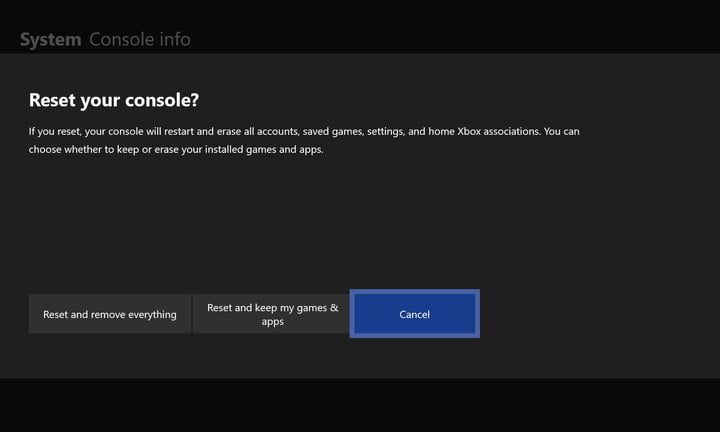 Resetear una Xbox One
