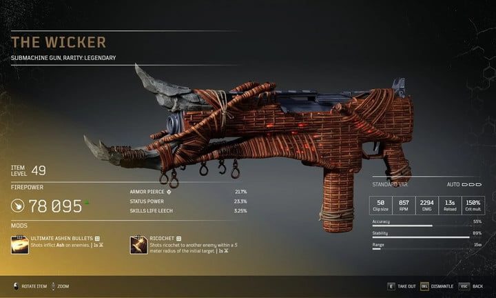 Outriders armas legendarias