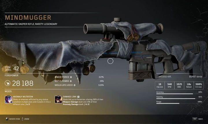 Outriders armas legendarias