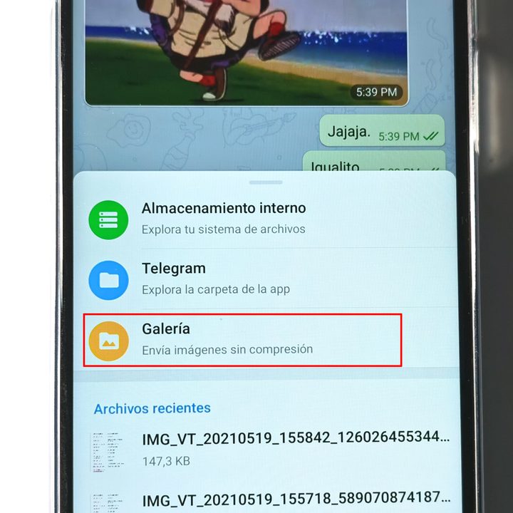Fotos en calidad original en Telegram