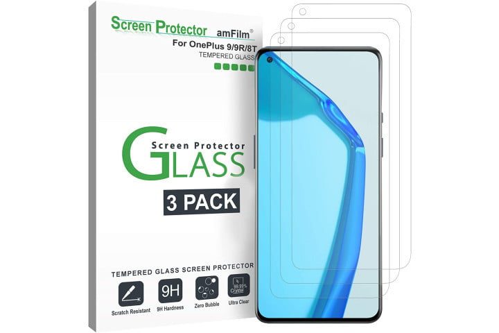 AmFilm Tempered Glass Screen Protectoruno de los mejores protectores de pantalla OnePlus 8T