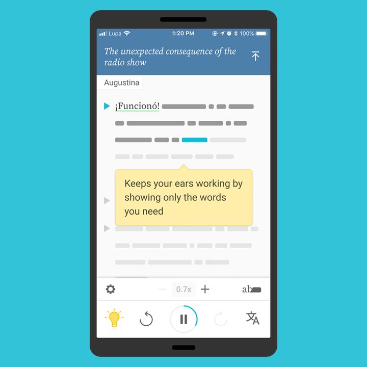 Aplicación Lupa, de Radio Ambulante