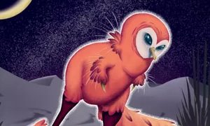 buho dinosaurio cerca