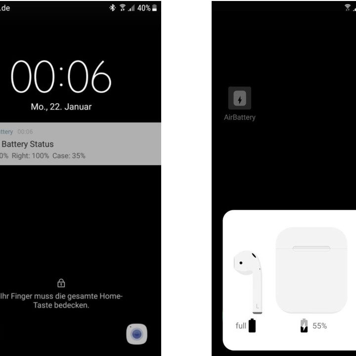 Cómo ver la carga de los AirPods en Android con la app AirBattery