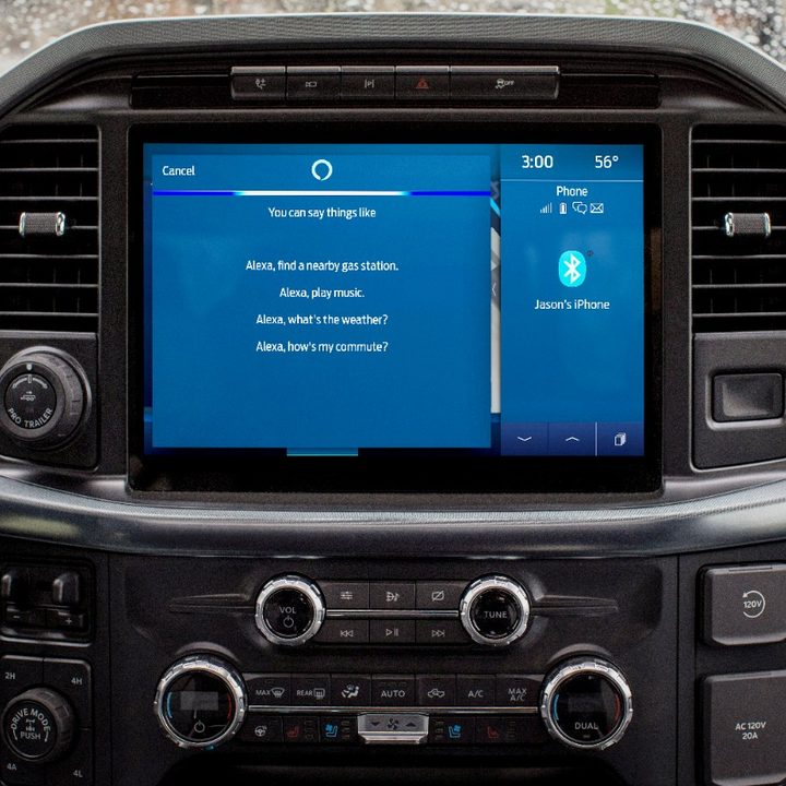 Ford screen with Alexa