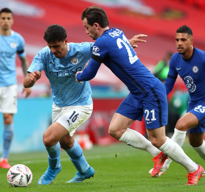 Una foto de la semifinal entre el Manchester City y el Chelsea por la FA Cup 2020/2021