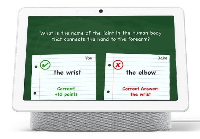 Asistente de Google usando la función juegos de Trivia