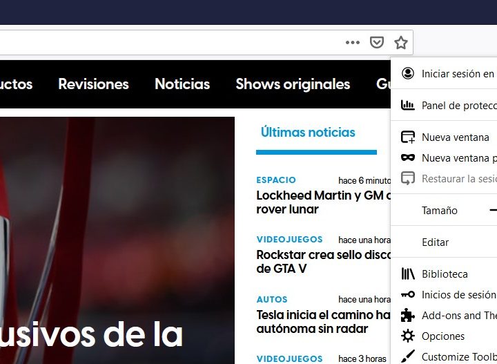 Cómo activar el modo pantalla completa de Mozilla en Windows 10
