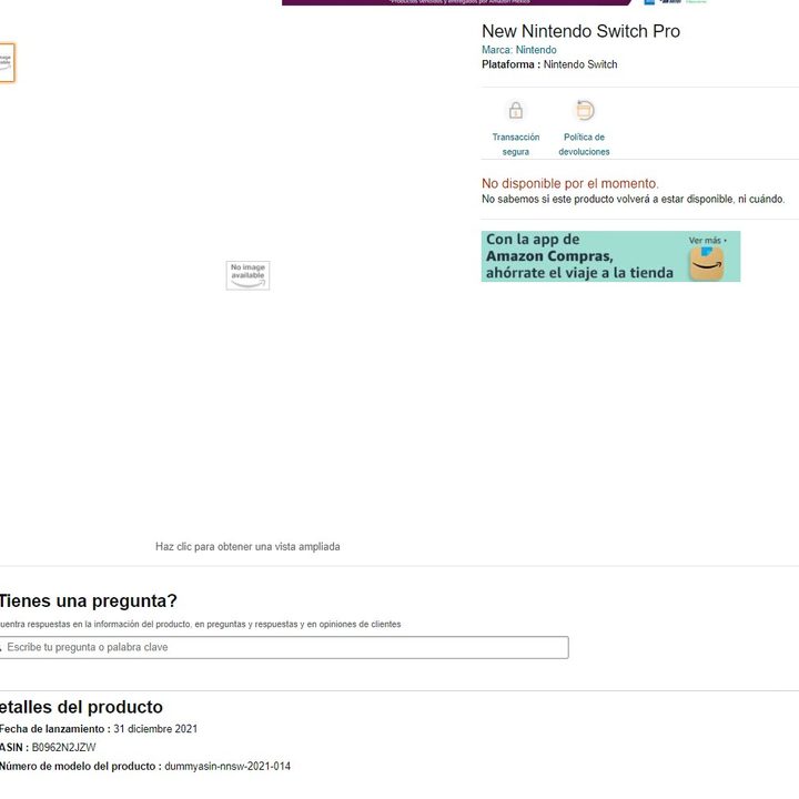 nintendo switch pro amazon mexico