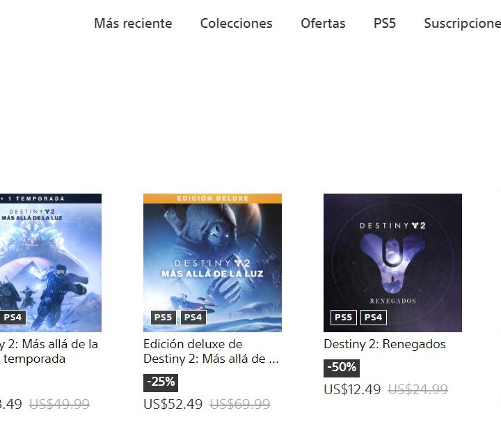 Una imagen de la PlayStation Store