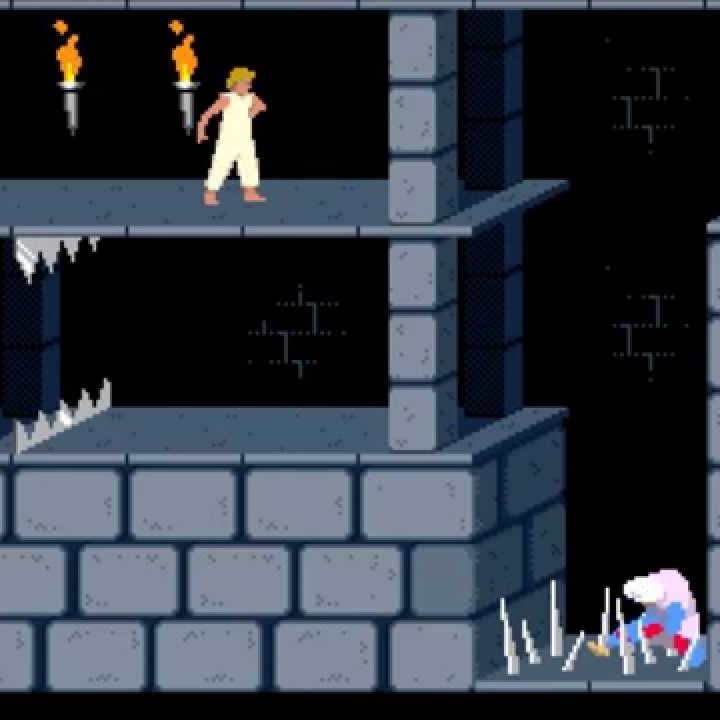 Una imagen del videojuego Prince of Persia de 1989