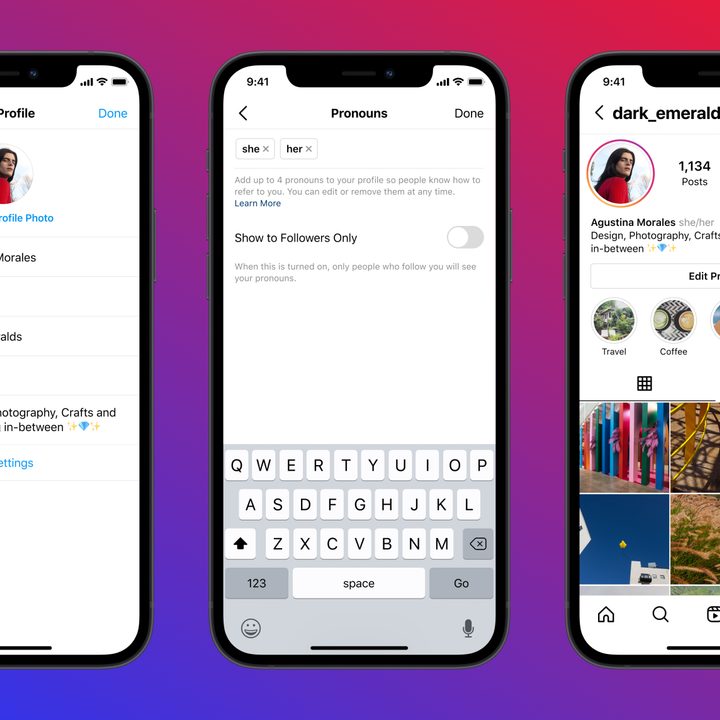 Instagram pronombres de género