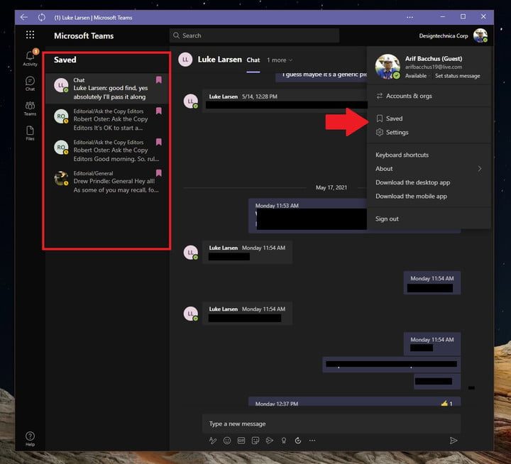 Captura de pantalla para conocer las funciones de Microsoft Teams 1