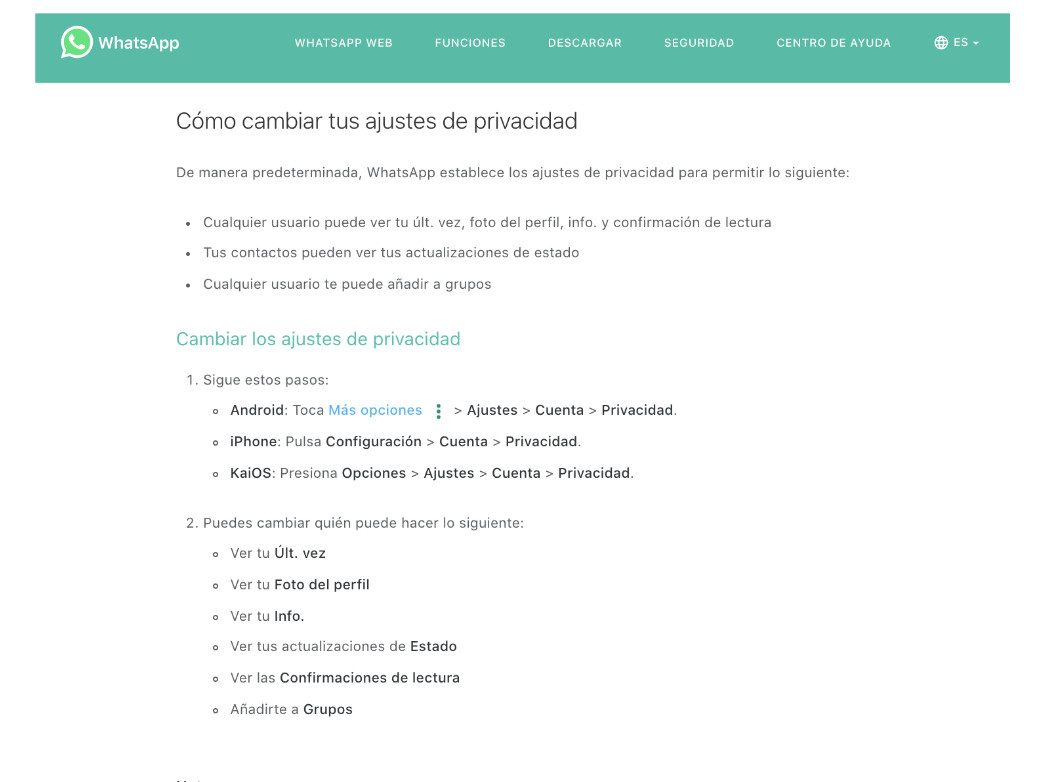 whatsapp ejercer derecho privacidad screenshot 2021 05 06 derechos de en pdf 1