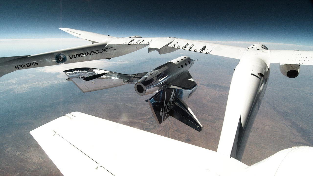 La nave SpaceShipTwo de Virgin Galactic