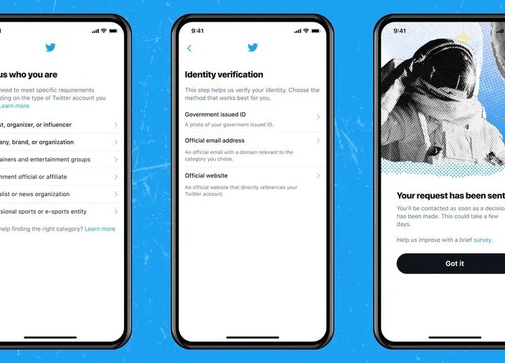 Twitter verificación de perfiles
