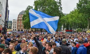 Hinchas de Escocia en la Eurocopa