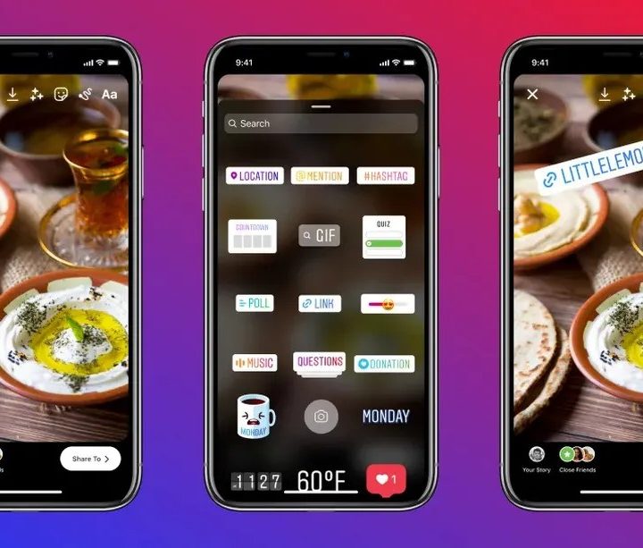 Instagram enlace en sticker