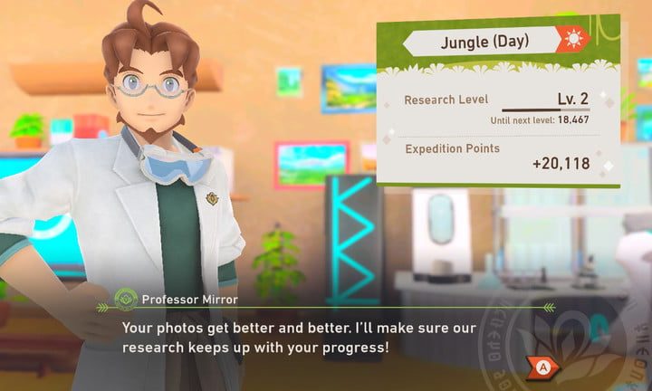 Comprender los puntos de investigación en New Pokémon Snap