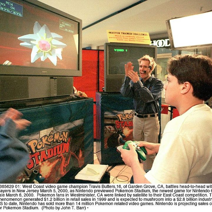 Una imagen del lanzamiento del videojuego Pokémon Stadium