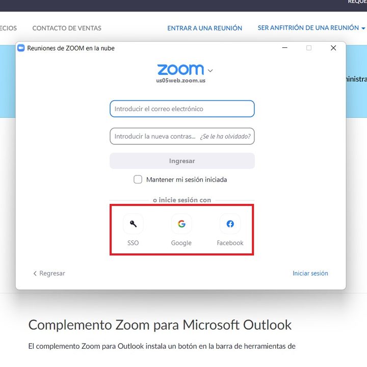 Como iniciar sesión en Zoom