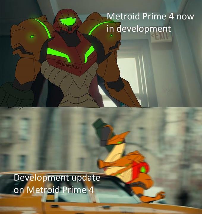 Un meme del desarrollo de Metroid Prime 4
