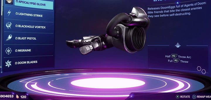 El arma Guante de la Perdición de Ratchet & Clank: Rift Apart