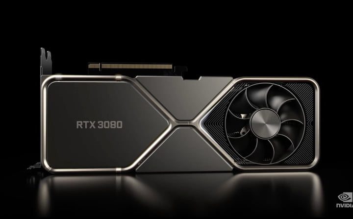 Nvidia GeForce RTX 3080 sobre superficie oscura