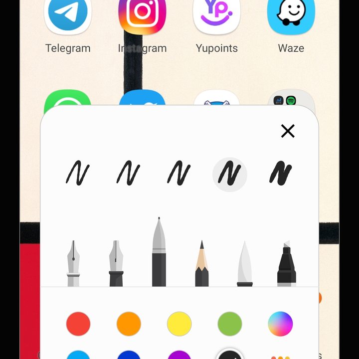 Las herramientas de edición de capturas de pantalla de un Samsung Galaxy