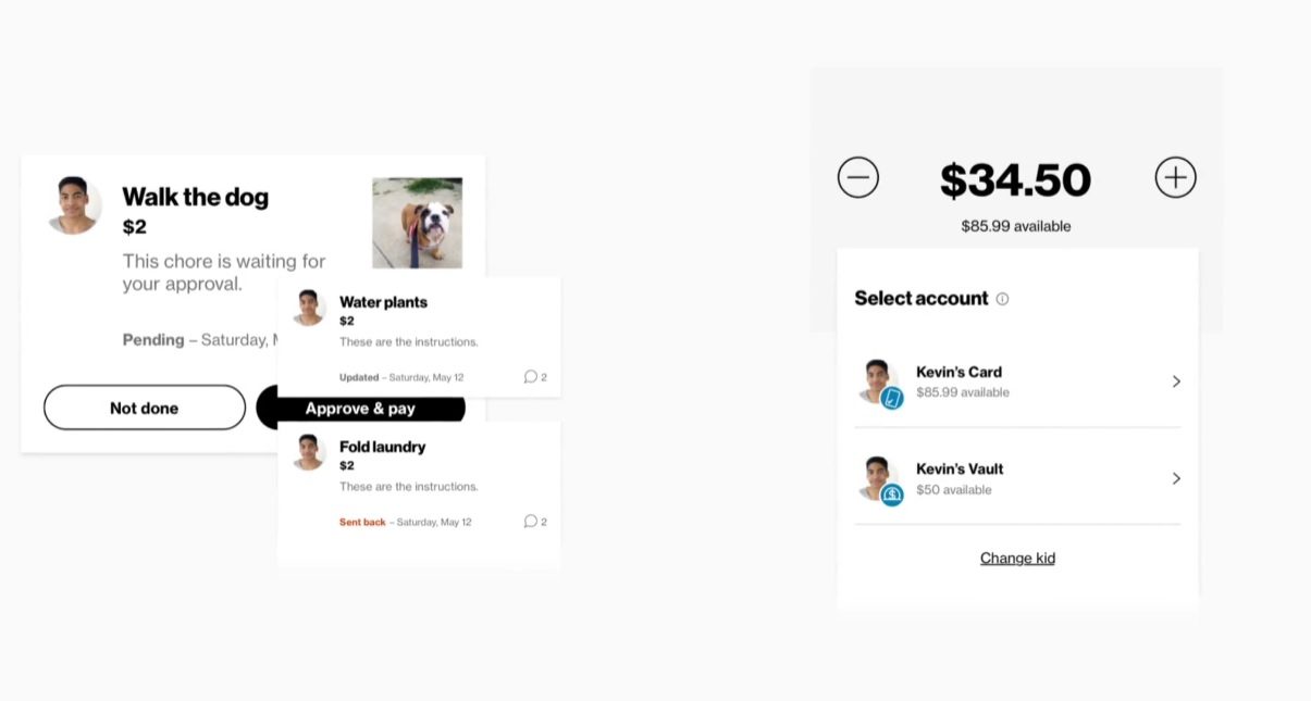 Una imagen de la app Verizon Family Money