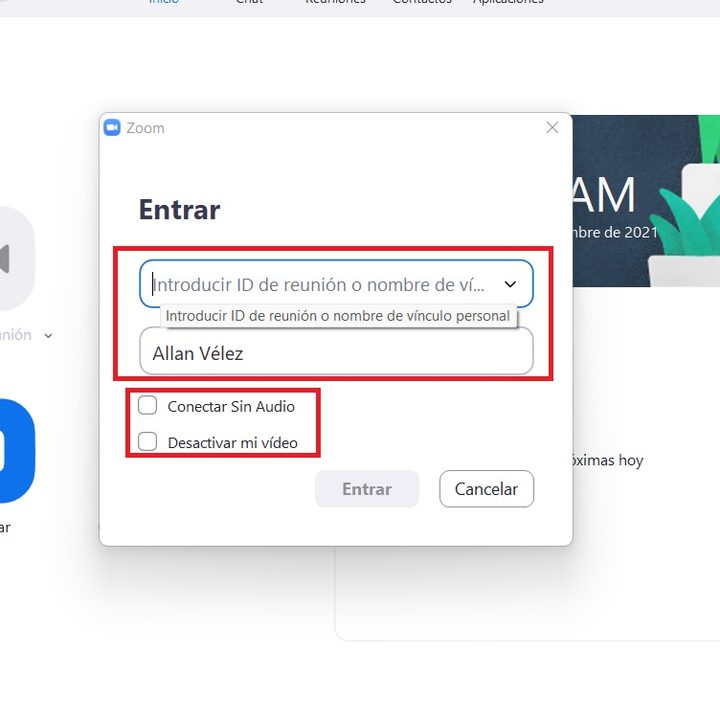 Cómo entrar a una reunión de Zoom