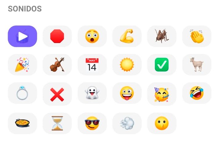 Emojis de audio de Facebook