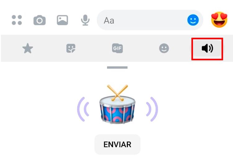 como enviar emojis sonido messenger facebook audio 02