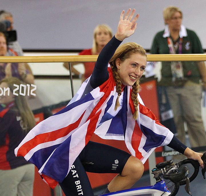 Una imagen de la ciclista británica Laura Kenny durante los Juegos Olímpicos de Londres 2012