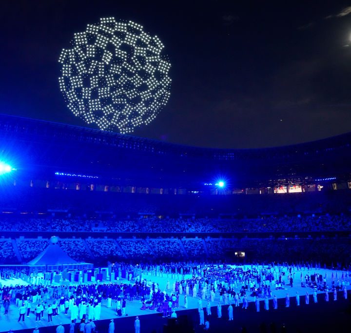 Tokyo 2020 impacta con show aéreo de 1824 drones