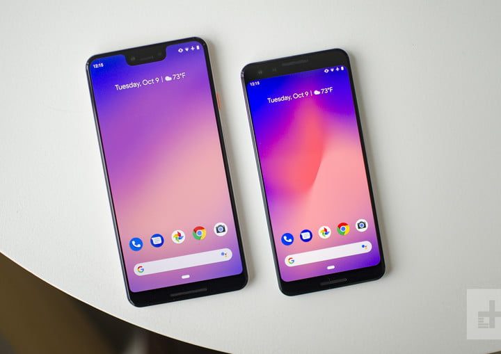 Celulares Pixel 3 y 3XL sobre una superficie