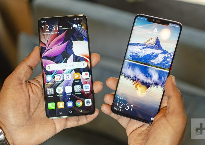 Huawei Mate 20 y 20 Pro en las manos de una persona