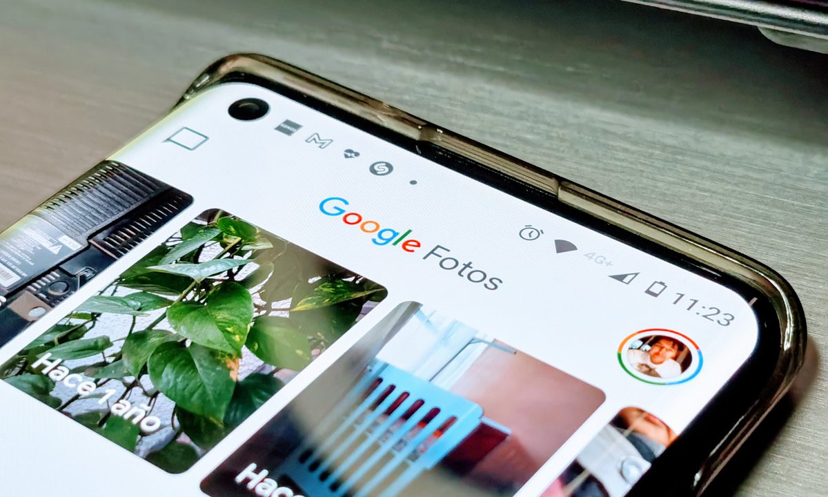 Interfaz de Google Fotos