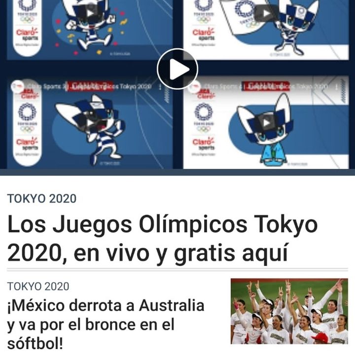 Marca Claro app Juegos Olímpicos de Tokyo 2020