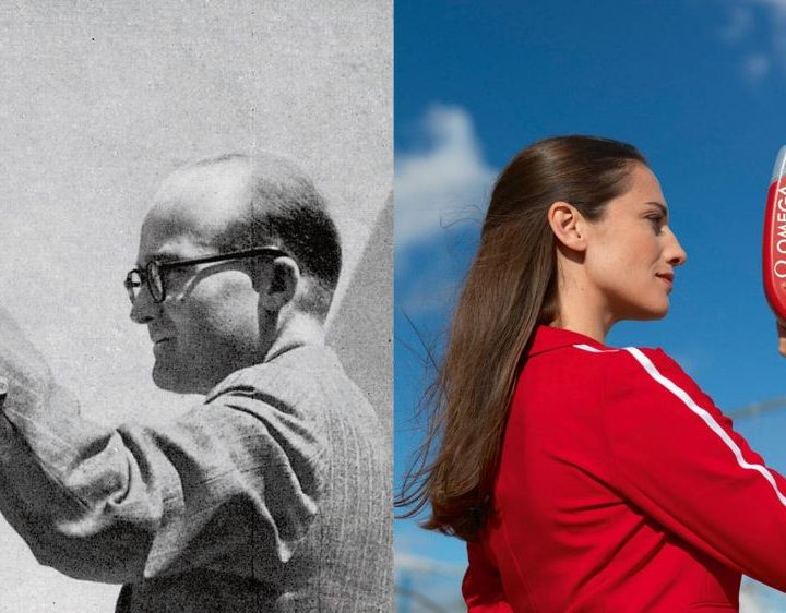 Un juez con una pistola tradicional para el arranque de una carrera y una mujer con un dispositivo moderno para el mismo fin que se usará en Tokio 2021