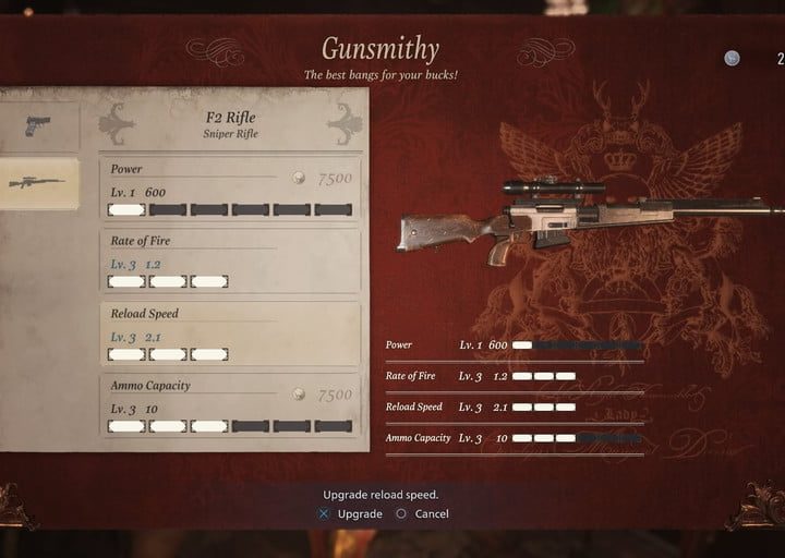 Opción para configurar tus armas