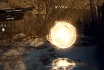 Imagen de orbe de oro que extiende el tiempo