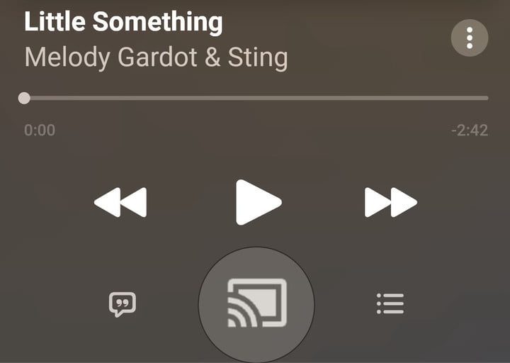 Pantalla de reproducción de Chromecast