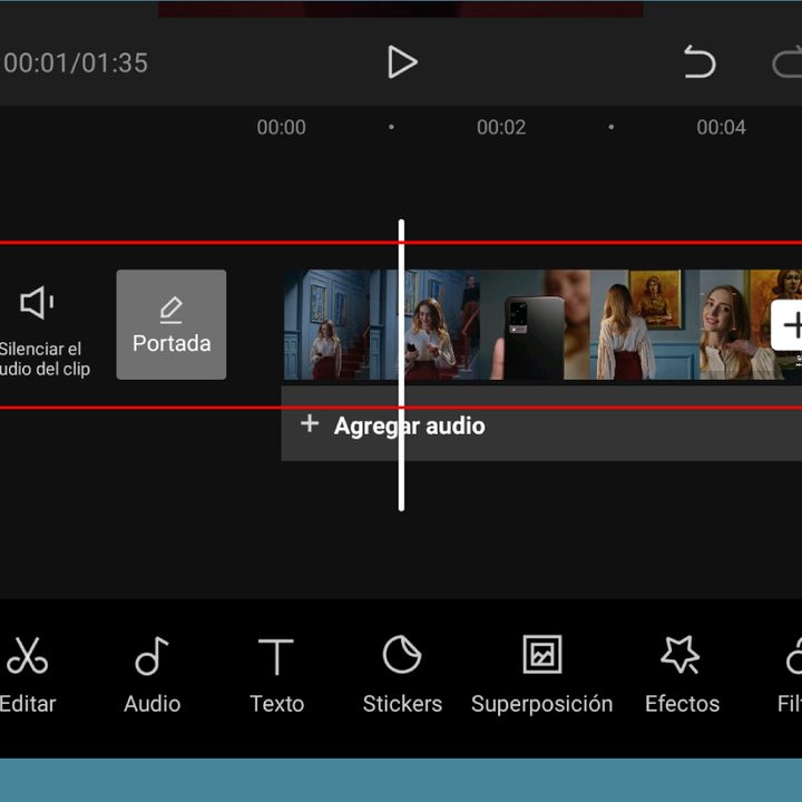 Línea de edición de CapCut