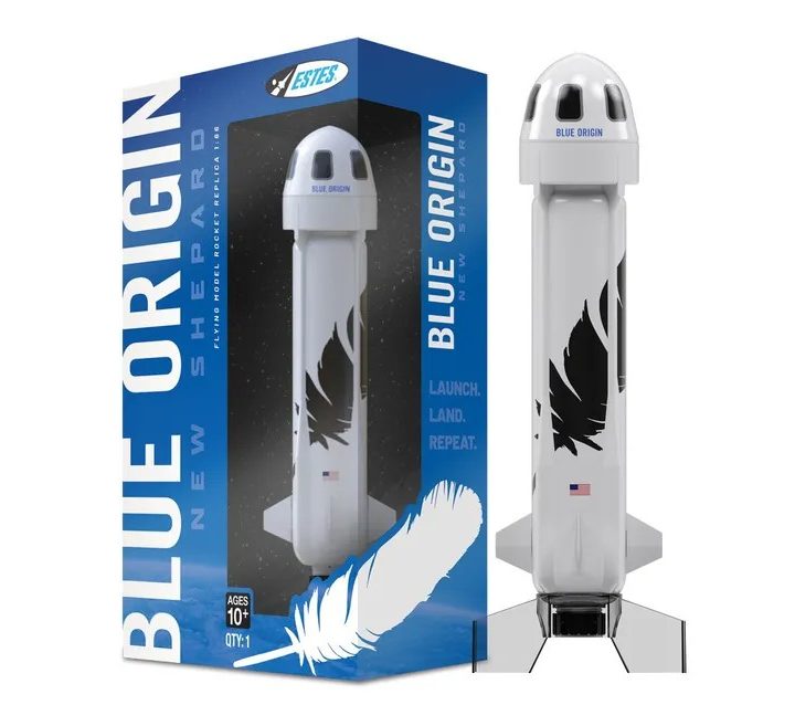 Este cohete de juguete celebra a la New Shepard de Blue Origin