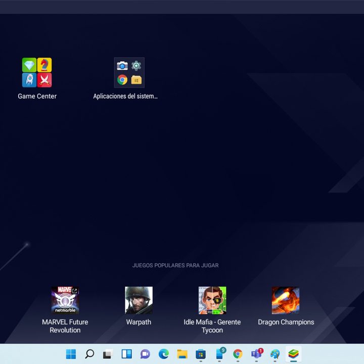 Una imagen del emulador de Android BlueStacks 5