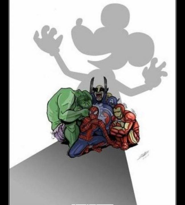 Un meme de la compra de Marvel por parte de Disney