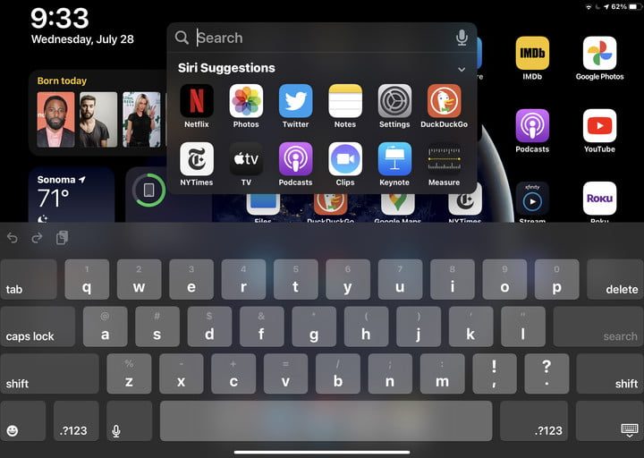 Función de búsqueda iPadOS 14.