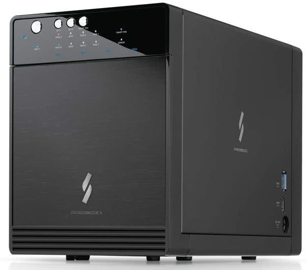 gabinete portátil para 4 discos duros externos Mediasonic Raid 4-bay