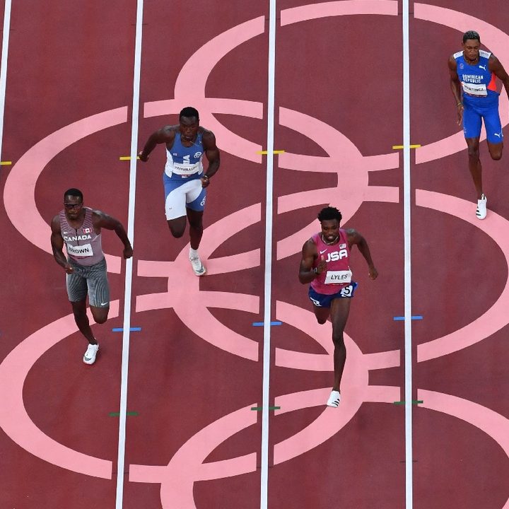 Una de las pruebas de 200 metros planos en Tokyo 2020